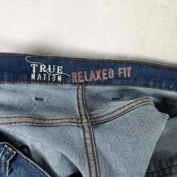 True Nation Relaxed Fit Jeans Mens 44x34 Blue Denim DXL Big & Tall Casual - Picture 8 of 9